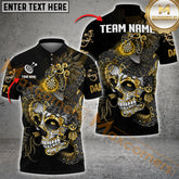 Maxcorners Darts Skull VS Snake Dartboard Multicolor Options Personalized Name, Team Name 3D Polo Shirt (4 Colors)