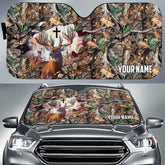 Maxcorners Colorful God America Hunting Deer Personalized Custom Name Car Auto Sun Shade