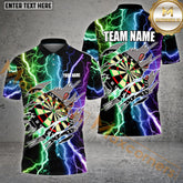 Maxcorners Colorful Lightning Thunder Darts Mutilcolor Options Personalized Name, Team Name 3D Shirt
