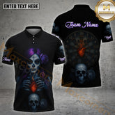 Maxcorners Gothic Skull Heart Target Darts Multicolor Options Personalized Name, Team Name 3D Shirt (4 Colors)