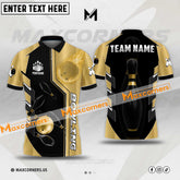 Maxcorners Bowling & Pins Premium Line Pattern Multicolor Option Customized Name, Team Name 3D Polo Shirt (4 Colors)