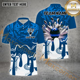 Maxcorners Bowling Shirt Abstract Strike Splash Multicolor Options Personalized Name, Team Name 3D Shirt (4 Colors)
