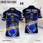 Maxcorners Bowling Ball And Pins Rapper Skull Multicolor Option Customized Name, Team Name 3D Shirt (4 colors)