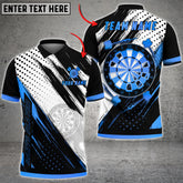 Maxcorners Darts Premium Golden Line Multicolor Options Personalized Name, Team Name 3D Polo Shirt (4 Colors)