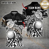 Maxcorners Golf Maori Turtle Pattern Multicolor Options Personalized Name, Team Name 3D Shirt (4 Colors)