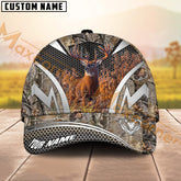 Maxcorners Wilderness Deer Hunting Camo Pattern Multicolor Personalized Name 3D Cap (5 Colors)