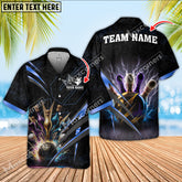 Maxcorners Bowling Multicolor Option Customized Name Hawaiian Shirt (5 Colors)