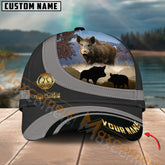 Maxcorners Hunting Boar Basic Multicolor Personalized Name 3D Cap (2 colors)