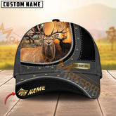 Maxcorners Elk Hunting Golden Tag Multicolor Personalized Name 3D Cap (2 colors)