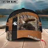 Maxcorners Moose Hunting Camo Leather Pattern Personalized Cap 3D Printed Multicolor (6 colors)