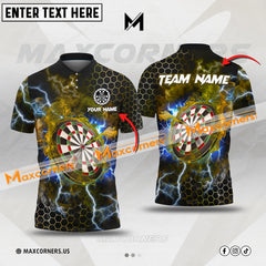 Maxcorners Darts Thunder Mutilcolor Options Personalized Name, Team Name 3D Polo Shirt