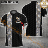 Maxcorners Golf Ball Flower Golf Texture Pattern Multicolor Options Personalized Name, Team Name 3D Polo Shirt (4 Colors)