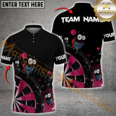 Maxcorners Darts Cute Beetle Love Theme Multicolor Options Personalized Name, Team Name 3D Shirt (4 Colors)
