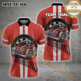 Maxcorners Darts Classic Mini Car Tire Mark Design Multicolor Options Personalized Name, Team Name 3D Shirt (4 Colors)