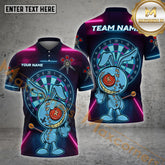 Maxcorners Crazy Bunny Darts Target Multicolor Options Personalized Name, Team Name 3D Shirt (4 Colors)