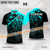 Maxcorners Bowling Ball & Pins Flame Multicolor Option Customized Name 3D Shirt (4 Colors)