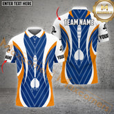 Maxcorners Darts Paint Drop Multicolor Options Personalized Name, Team Name 3D Polo Shirt (4 Colors)