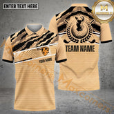 Maxcorners Golf Ball Golfling Lover Design with Camo Pattern Multicolor Option Customized Name, Team Name 3D Polo Shirt (4 colors)