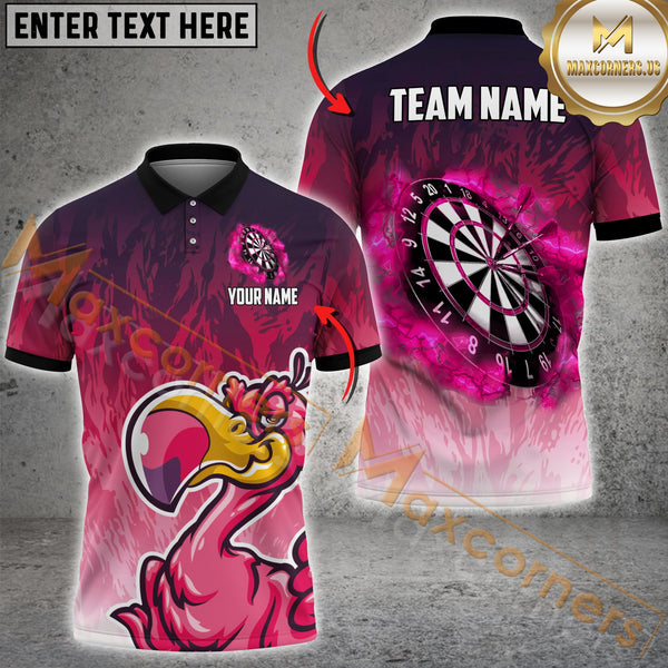 Maxcorners Unique Dodo Mascot & Fireball Flaming Darts Jersey Personalized Name, Team Name 3D Shirt