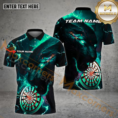 Maxcorners Panther Power Darts Personalized Name, Team Name 3D Polo Shirt (4 Colors)