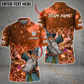 Maxcorners Darts Wizard Dartboard Magic Pattern Multicolor Options Personalized Name, Team Name 3D Polo Shirt (4 Colors)