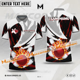Maxcorners Bowling Ball And Pins Thuderstorm Fire Pattern Multicolor Option Customized Name, Team Name 3D Shirt (4 colors)