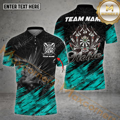 Maxcorners Darts Spider Pattern Color Options Personalized Name, Team Name Unisex 3D Shirt