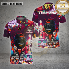 Maxcorners Bowling Multicolor Options Personalized Name, Team Name Unisex 3D Shirt