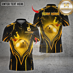 Maxcorners Bowling Multicolor Options Personalized Name, Team Name Unisex 3D Shirt