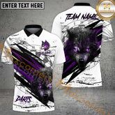 Maxcorners Wolf Darts Dartboard Multicolor Options Personalized Name, Team Name 3D Polo Shirt (4 Colors)