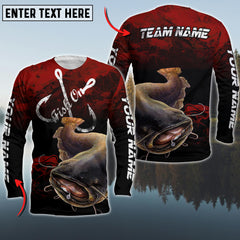 Maxcorner Catfish Fishing Personalized 3D Long Sleeve Shirt