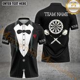Maxcorners Stylish Tuxedo & Darts Jersey Multicolor Options Personalized Name, Team Name 3D Shirt (4 Colors)