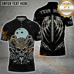 Maxcorners Devil Bowling Jersey Personalized Name, Team Name 3D Shirt