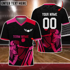 Maxcorners Volleyball Player Color Options Personalized 3D V-neck T-Shirt
