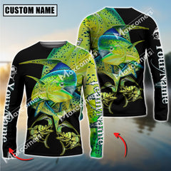 Maxcorner Mahi-Mahi Fishing Fishskin Pattern Personalized 3D Long Sleeve Shirt