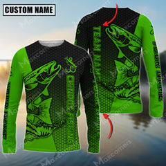 Maxcorne Chinook Fishing Green Basic Pattern Personalized 3D Long Sleeve Shirt