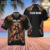 Maxcorners Strike King Skull Bowling & Pins Multicolor Customized Name, Team Name Hawaiian Shirt (4 Colors)