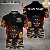 Maxcorners Darts Cool Character Beer Cheers Multicolor Options Personalized Name, Team Name 3D Shirt (4 Colors)