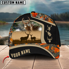 Maxcorners Premium Couple Deer Hunting Buck& Doe Collab Artist Classic Personalized Cap