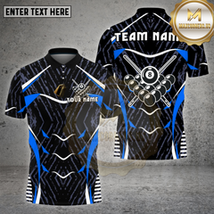 Maxcorners Billiards Abstract Black Muscle Pattern Multicolor Options Personalized Name, Team Name Unisex 3D Shirt