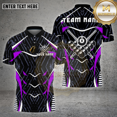 Maxcorners Billiards Abstract Black Muscle Pattern Multicolor Options Personalized Name, Team Name Unisex 3D Shirt