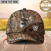 Maxcorners Hunting Grass Brown Camo Zipper Style 3D Personalized Name 3D Cap (Deer/Moose/Boar/Bear)