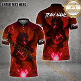 Maxcorners Electric Dragon Bowling Strike Multicolor Options Personalized Name, Team Name 3D Shirt (4 Colors)