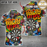 Maxcorners Dartboard Graffiti Friday Vibe Style Multicolor Options Personalized Name, Team Name 3D Shirt (4 Colors)