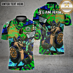 Maxcorners Dart Shirt Funny Wolf Graffiti Style Multioptions Personalized Name, Team Name Unisex 3D Shirt (4 Colors)