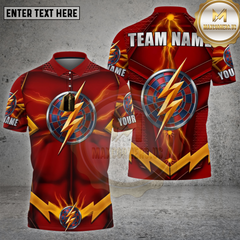 Maxcorners Darts Shirt Hero Red Lightning Multioptions Personalized Name, Team Name Unisex 3D Shirt