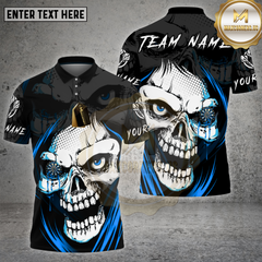 Maxcorners Darts Shirt Skull Face Eyes Multioptions Personalized Name, Team Name Unisex 3D Shirt (4 Colors)