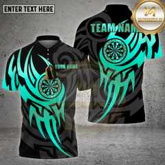 Maxcorners Darts Shirt Golden Tribal Flame Multioptions Personalized Name, Team Name Unisex 3D Shirt (4 Colors)