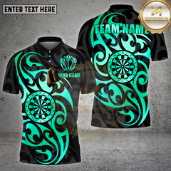 Maxcorners Darts Shirt Golden Tribal Pattern Multioptions Personalized Name, Team Name Unisex 3D Shirt (4 Colors)