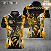 Maxcorners Darts Shirt Hornet Honeycomb Multioptions Personalized Name, Team Name Unisex 3D Shirt (4 Colors)